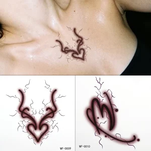 Smudge Effect Waterproof Temporary Tattoo 12 Horoscope Symbols Tattoo Sticker for Y2K Aesthetic