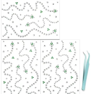 Snake Shape Self Adhesive Durable Removable Gold Stamping Crystal Face Hair Gems Eye Jewels Rhinestones Festival Essentials Rave