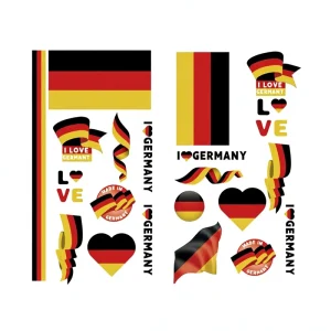 Soccer Event Fresh Design Fan Cheer Tattoo Stickers Football League Country Emblem Waterproof Tattoos