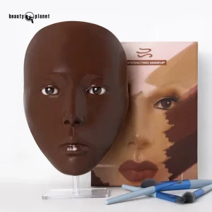 Soft Face Eyebrow Eyelash Lip Makeup Practice Board Mask Board Eye Pad 5D Silicone Makeup Practice Face with Box