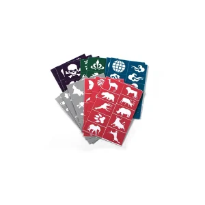 Soft Pliable Reusable Body Art Temporary Stencils for Face Body Painting Parties Birthday School Carnivals Halloween Christmas