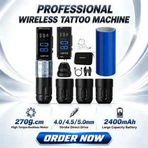 Soldier 270S 2400mAh 5.0mm 4.5mm Stroke Professional Wireless Tattoo Pen Machine Direct Drive Rotary Tattoo Gun