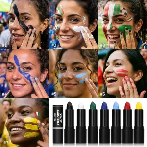 Solid Oil-Based Body Paint Sticks Vibrant Waterproof Colors Easy to Apply for Face and Body Art Halloween Cosplay and Festivals