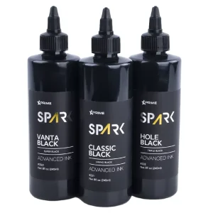 Spark 8 OZ 240 ML Pigment Body Skin Tattoo Black Color Temporary Ink for Human Tatoo
