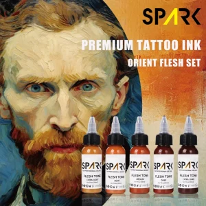 Spark Flesh Tone Color Set Skin Color Set 30ML Organic Color Non toxic Pigment Original Studio Tattoo Ink