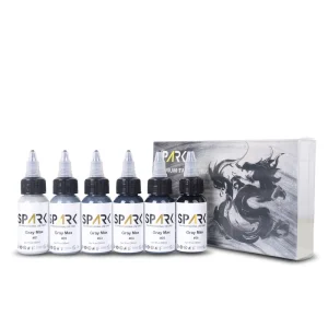 Spark Gray 30ml 1oz Organic Tattoo Ink Permanent Makeup Pigment Set for Tattoo Artists