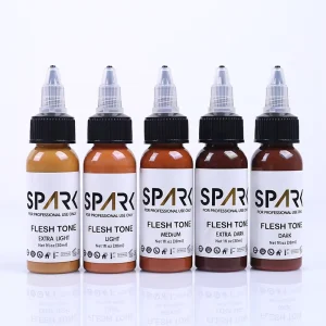Spark Professional Premium 30ml Organic 5 Color Flesh Tone Set Tattoo Ink for Permanent Makeup and Body Art