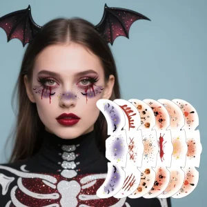 Sparkle Makeup Patches Temporary Waterproof Face Makeup with Body Painting Supplies