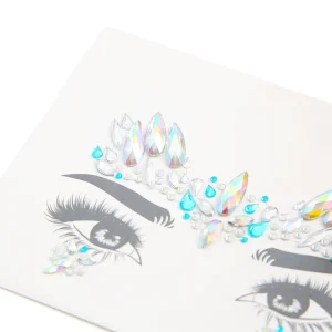 Sparkling Aurora Face Gem Sticker for Rave Party and Carnival Celebration Body Art Decoration