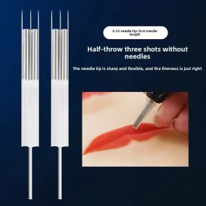 Specialized Tattoo Needles for Semi Permanent Makeup Three Pronged Single Point Needles for Eyebrow Shading Lip Tattooing