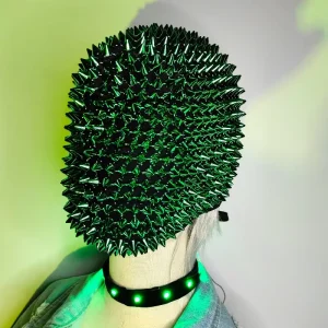 Spiked Full Face Jewel Mask for Halloween EDM Cosplay Party DJ Masquerade
