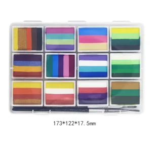 Split Cake Face Painting Professional Body Art Rainbow Split Cake Water Activated Face Body Paint