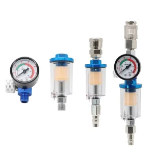 Spray Gun Air Flow Regulator Gauge In-line Oil Water Trap Filter Separator JP/EU/US Adapter Pneumatic Tools Airbrush 0.2kg