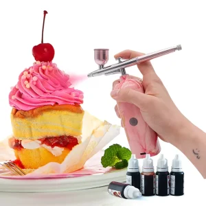 Square Airbrush Cake Tools Set Copper ABS Material Professional Cake Decorating Complete Kit Includes Airbrush 2-Piece