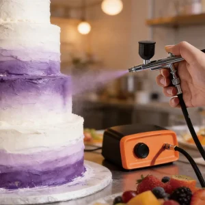 Square Cake Airbrush Device Multi Functional Adjustable Cake Decorating Machine ABS Copper 12L min Airflow Tools Cakes