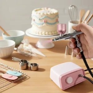 Square Cake Airbrush System Smart Decorating Machine All In One ABS Copper Tools Modern Dessert Creations 35PSI Max Air
