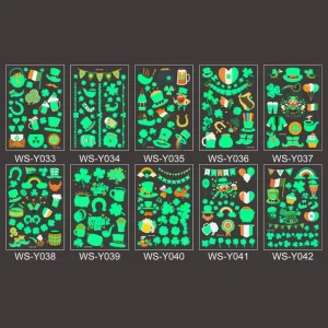 St. Patrick’s Day Cartoon Tattoo Sticker Night Light Temporary Body Art Beauty