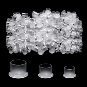 Stable Base Plastic Tattoo Ink Cups, 1000 pcs/bag, with Container Cap
