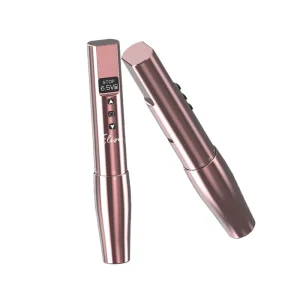 Stainless Steel Battery for Wireless Stroke Adjustable Tattoo Permanent Makeup Pen in Rose Gold Color