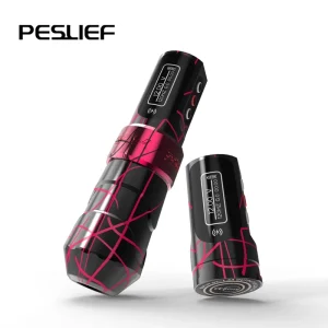 Stainless Steel Electric Permanent Makeup Tattoo Machine 4mm Hollow Cup Motor 2000mAh Rechargeable Battery Portable
