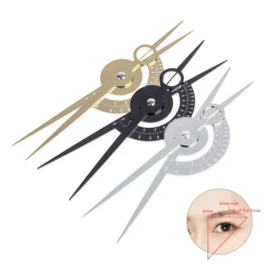 Stainless Steel Golden Ratio Microblading Permanent Makeup Mapping Eyebrow Measure Tool Position Eyebrow Divider Compass Ruler