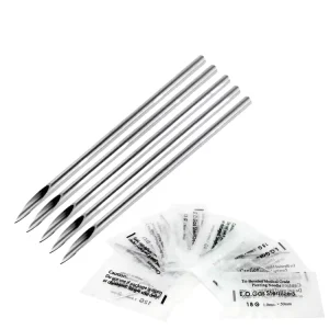 Stainless Steel Medium Taper Sterilized Individually Packaged Disposable Piercing Needles Body Piercing Tools Eyebrow Art