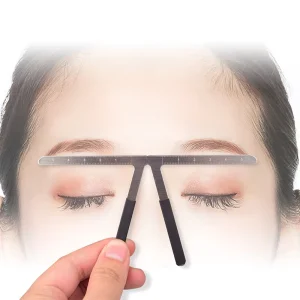 Stainless Steel Permanent Makeup Eyebrow Ruler Eyebrows Caliper Measuring Stencils Tool Tattoo Accessories