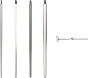 Stainless Steel Pin Thread Insertion Type Cleft Lip Earring Hole 316L Needle