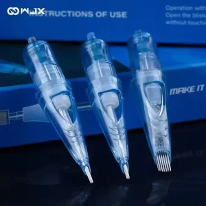 Stainless Steel Tattoo Needles 20pcs Cartridges Round Liner 1001RLT 0.3mm Diameter 7mm Needle Taper for Pro Artists