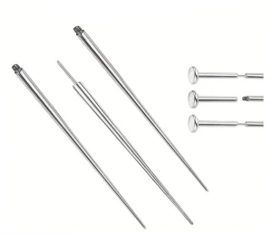 Stainless Steel Tattoo Piercing Auxiliary Guide Needle with Internal and External Threaded Rod for Lip Ring Insertion