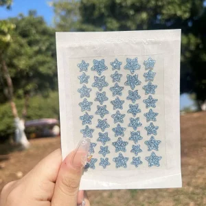 Star Acne Patches Shiny Glitter Patch For Hydrocolloid Spot For Face Private Label Mirror Box 40 Count