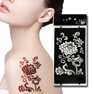 Stencil Sets Henna Tattoo Stencil Tattoos Templates Paper Eco-friendly Non-Sensitive Ink Body Art Factory Supply OEM Packaging