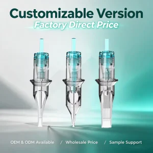 Sterile Disposable Stainless Steel Tattoo Cartridge Needles 0.25 0.30mm Silicone Membrane for Rotary Pen Body Art Eyebrow Use