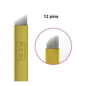 Sterile PCD 12 Pin Microblading Needles for Eyebrow Tattoo Permanent Makeup