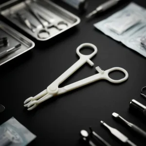 Sterilized Disposable Plastic Piercing Forceps For Tattoo Piercing Body Art 50pcs/Box Blister Pack