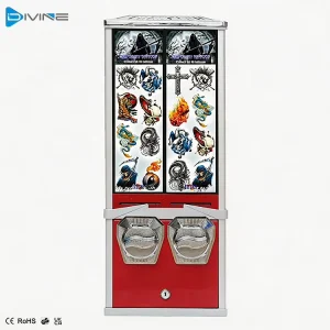 Sticker Vending Machine Table Top Coin Operated Dispenser Machine Commercial Laser Tattoo Sticker Vendor for Convenience Store