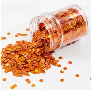 Striped Holographic Sequins Hexagon Glitter Flakes For DIY 3D Nail Art Decoration Accessories