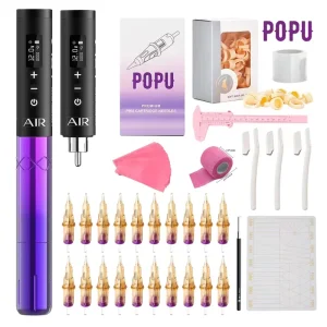Stroke 3.0mm Permanent Makeup Pmu Tattoo Machine Wireless Complete Kits with 2 Rechargeable Batteries