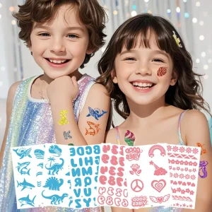 Styles Multi Color Glitter Temporary Tattoos Creative DIY Children’s Body Painting Set Paper Gift Stickers