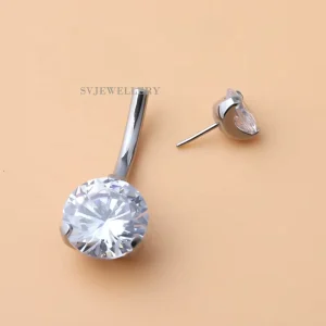 Stylish Lip Ear Piercing Trending Earring Zircon Titanium Steel Body Ear Piercing Jewelry