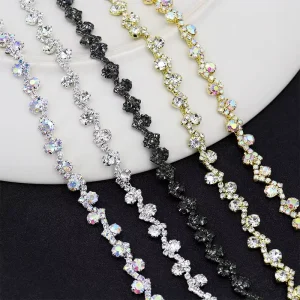 Stylish Wedding Accessories Fancy Bling Diamond Claw Body Chain Tassel Loose Rhinestone Drop Shape Trimming Sew-On Accessory