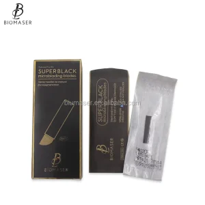 Super Black Disposable Nano 0.18mm 14U 18U Semi Permanent Makeup Blades Microblading Needles
