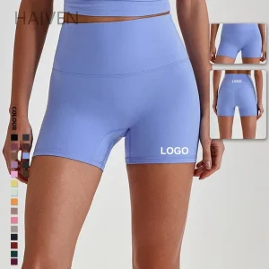 Super Cloud 4″ High Waist Airbrushed Workout Running Volleyball Athletic Spandex Yoga Biker Bootty Shorts