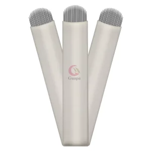 Super Sharp 0.15mm White Nano U 21Pins Microblading Needles Permanent Makeup Needle Eyebrow Manual Tebori Pen