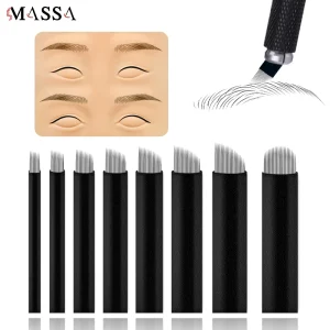 Superior 0.18mm Permanent Makeup Eyebrow Tattoo Needle Eyebrow Microblading Needle Blades