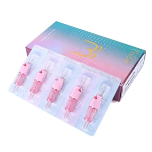 Supplier Custom Pink Art Silicone Sterile Tattoo Cartridge Needles for Eyebrow Tattoo