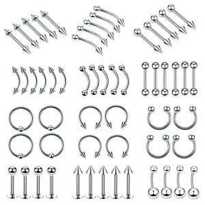 Surgical Stainless Steel Eyebrow Labret Lip Tongue Piercing Horseshoe Nose Septum Ring Custom Fashion Piercing Jewelry