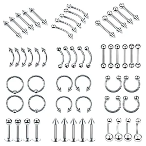 Surgical Stainless Steel Eyebrow Labret Lip Tongue Piercing Horseshoe Nose Septum Ring Custom Fashion Piercing Jewelry