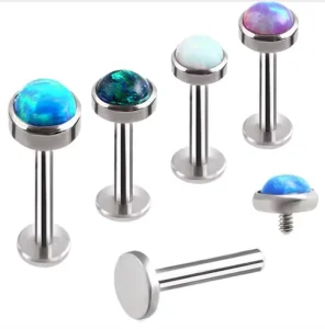 Surgical Steel Opal Labret Stud Monroe Lip
