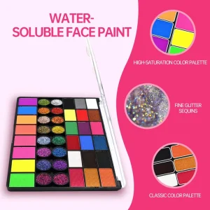 Sweat Resistant Transfer Proof Professional Theater Stage TV Film Special Effects Natural Plant Face Painting Kits Face Paint